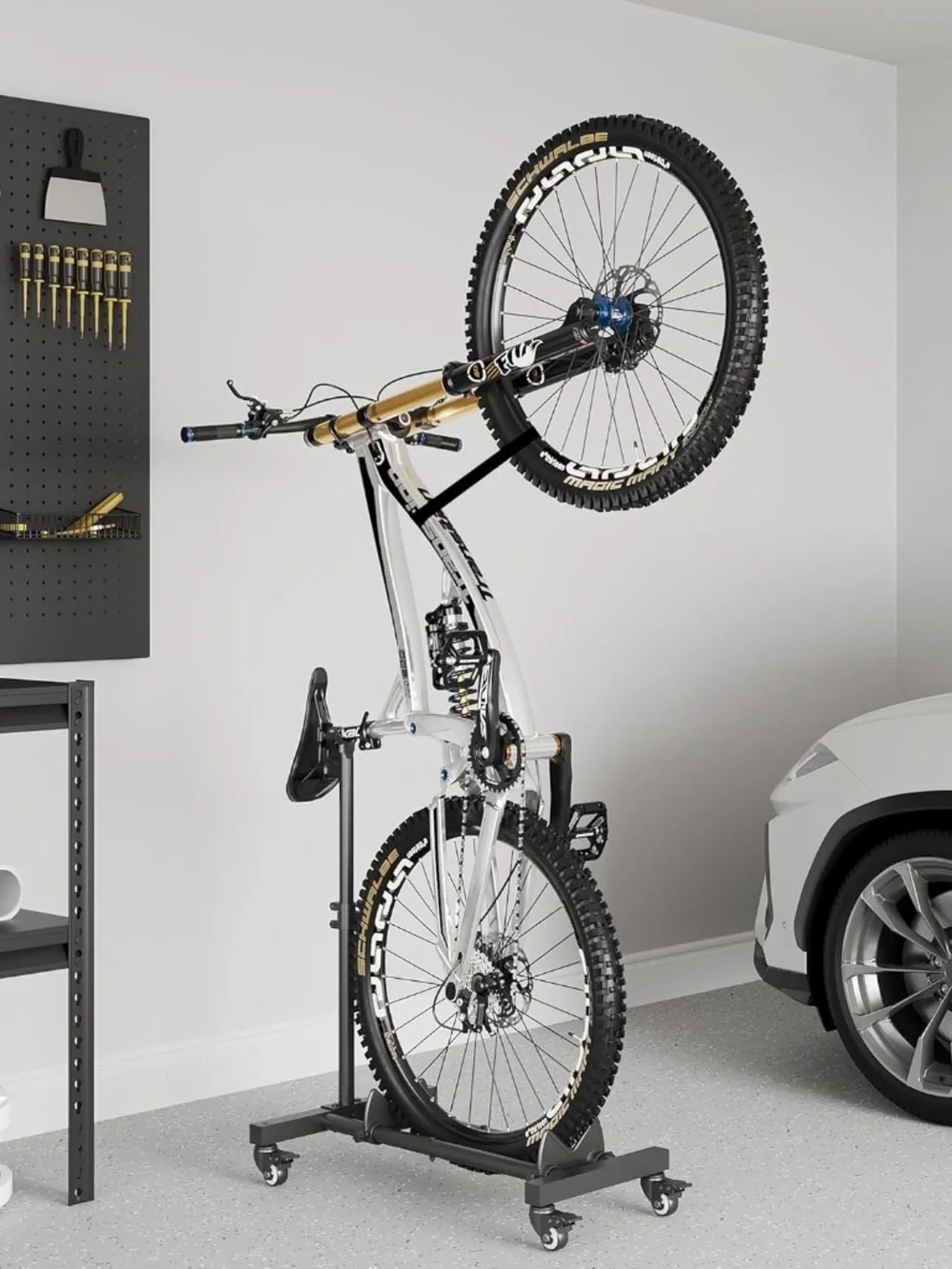 Vertical Bike Stand, Freestanding Bike Rack Garage Storage Upright Bicycle Floor